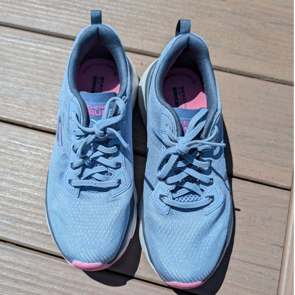 Skechers Women's Max Cushioning Elite- Limitless Intensity Shoe- Blue Size 6.5
